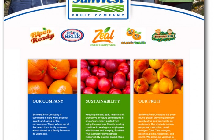SunWest Fruit Company Website